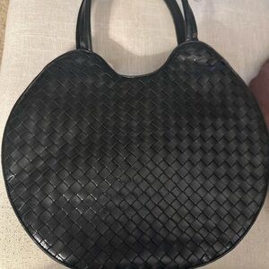 Bottega Veneta Black Woven Shoulder Bag